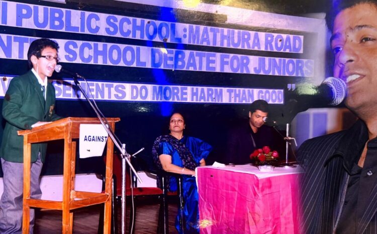  Bollywood Director Nalin Singh ,Chief Guest & Judge at the debate competition at DPS Mathura Road School.